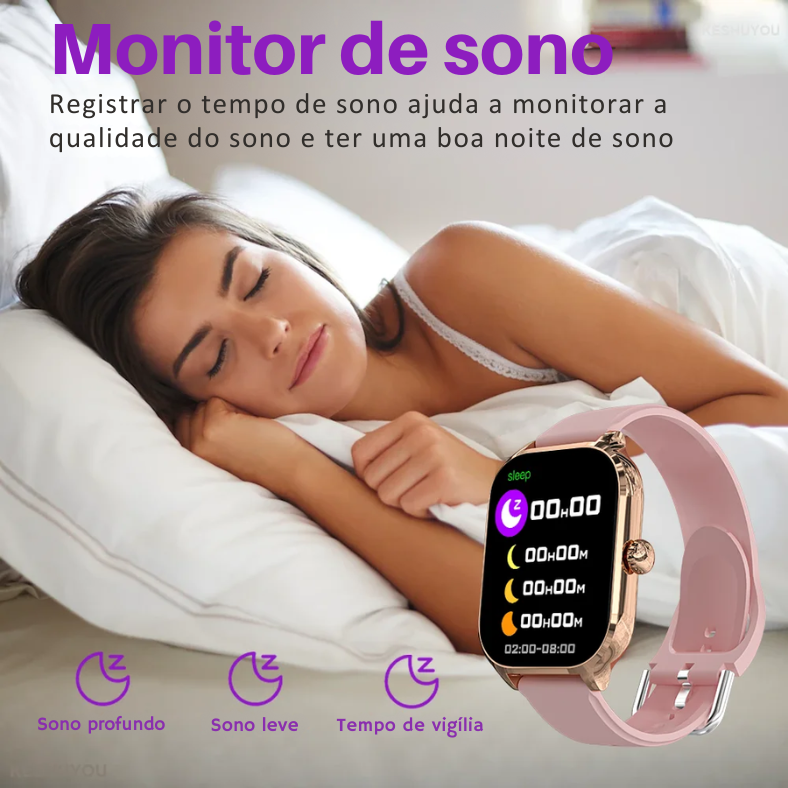 Novo relógio inteligente H9 com tela HD de 2,01 polegadas