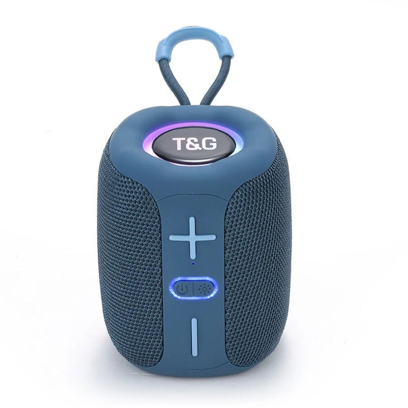 CAIXA DE SOM 8W Bluetooth Speaker, LED Halo Light, 1200mAh Rechargeable Battery