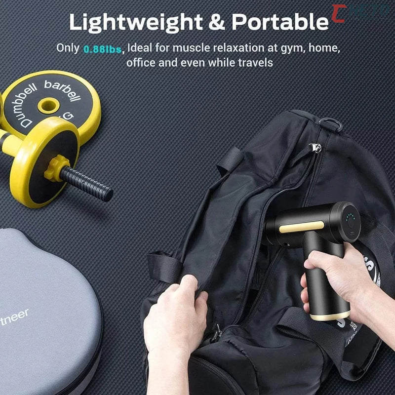 Massageador muscular elétrico profissional, pistola portátil