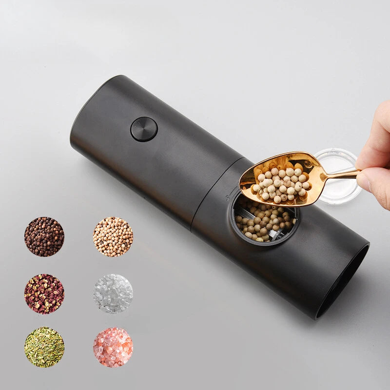 Moedor Elétrico de Sal Temperos Pimenta Condimentos Automáticos