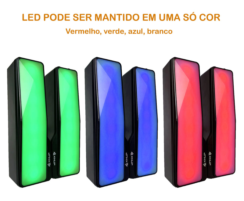 Caixa Som Caixinha Pc Computador Notebook Potente Led Rgb P2