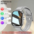 Novo relógio inteligente H9 com tela HD de 2,01 polegadas