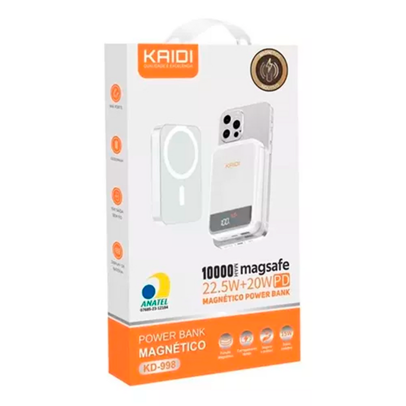 Carregador Por Indução Portatil Power Bank Magnético