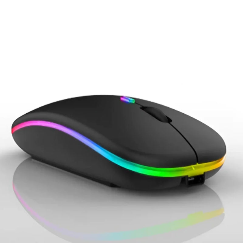 Mouse Sem Fio Wireless Recarregavel 2,4 Ghz com Led RGB