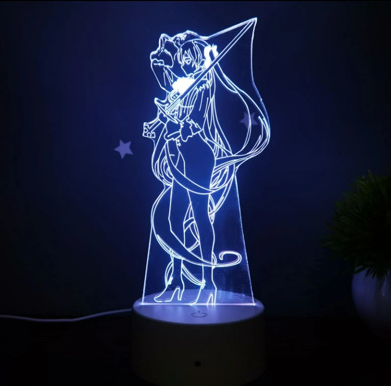 Luminária LED Luz Noturna Sala  Anime Hatsune Miku