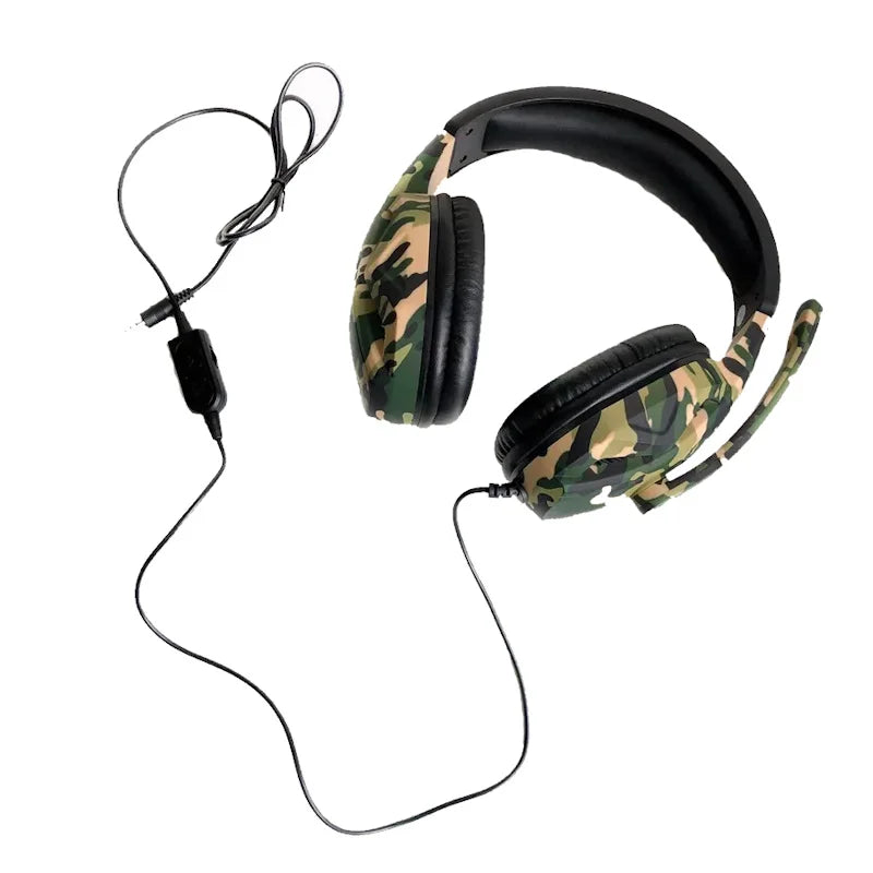 Camouflage Gamer Headset With Mic PS4 Xbox One Series PC