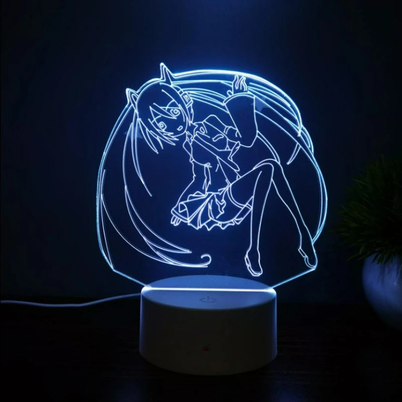 Luminária LED Luz Noturna Sala  Anime Hatsune Miku