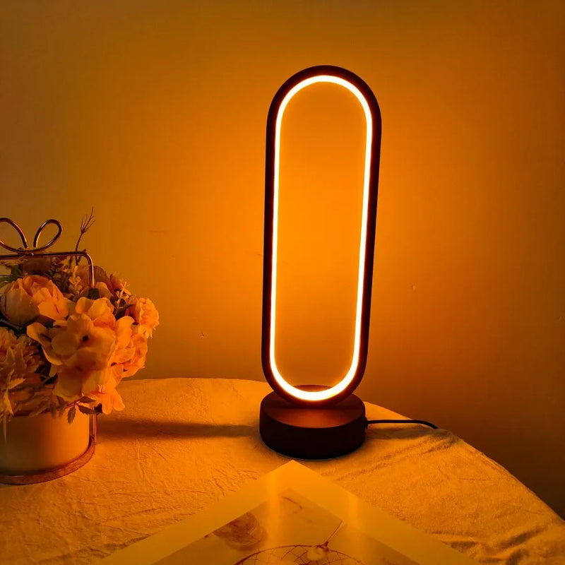 Lâmpada de quarto Anel Lâmpada Sala de estar Três cores de Escurecimento