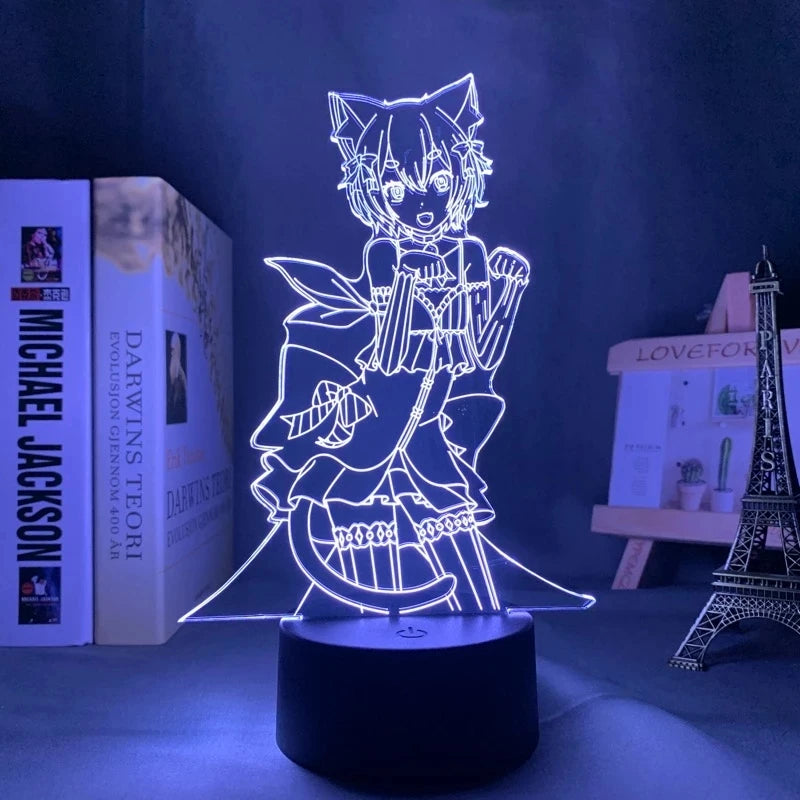 Lâmpada de anime Re Zero para decoração