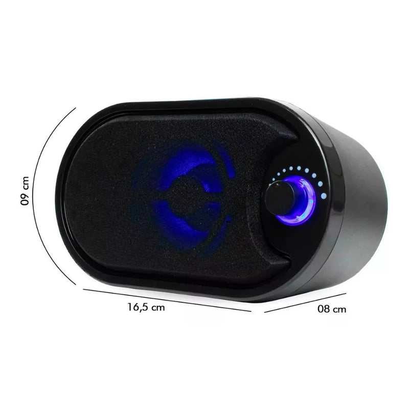 Caixa de Som Portátil com Subwoofer Potente para PC e Notebook