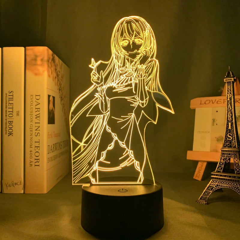 Lâmpada de anime Re Zero para decoração
