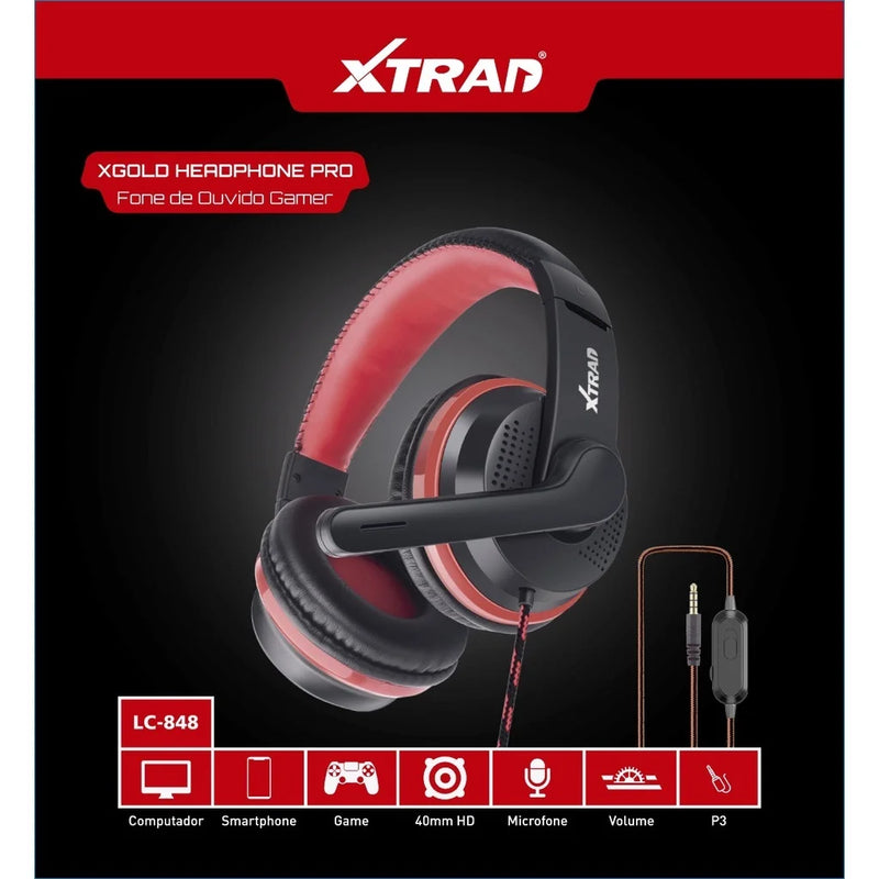 Headphone Fone de ouvido Gamer com Microfone para PC Notebook Celular
