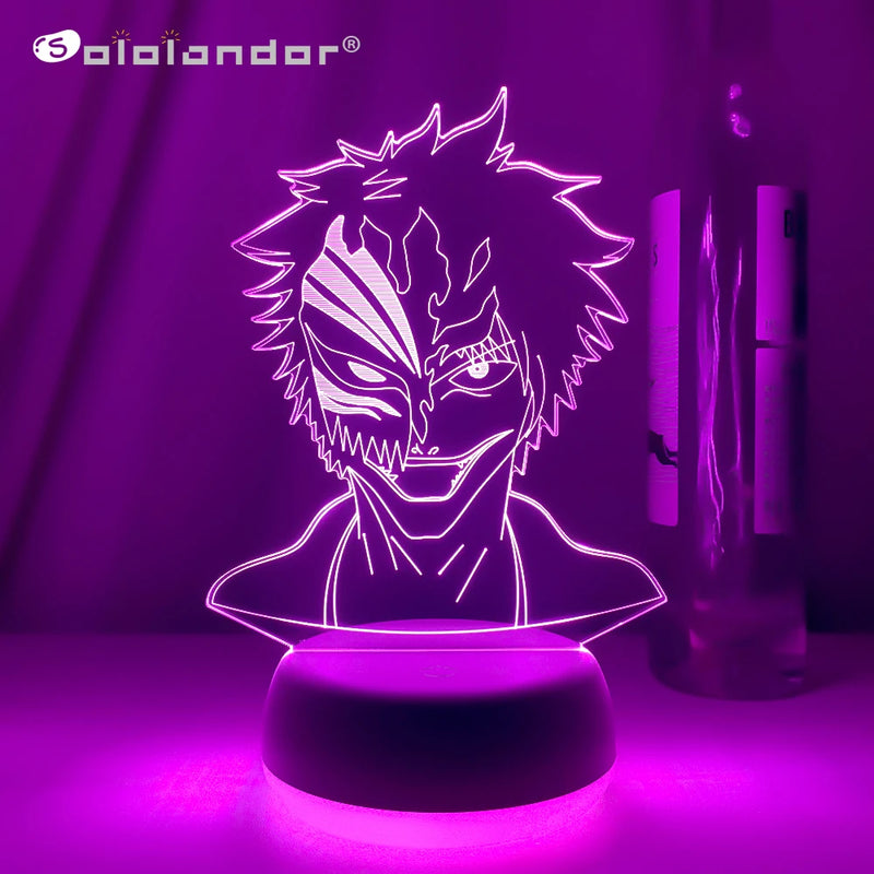 Lâmpadas para Decoração de Quarto Luz Noturna Anime Bleach