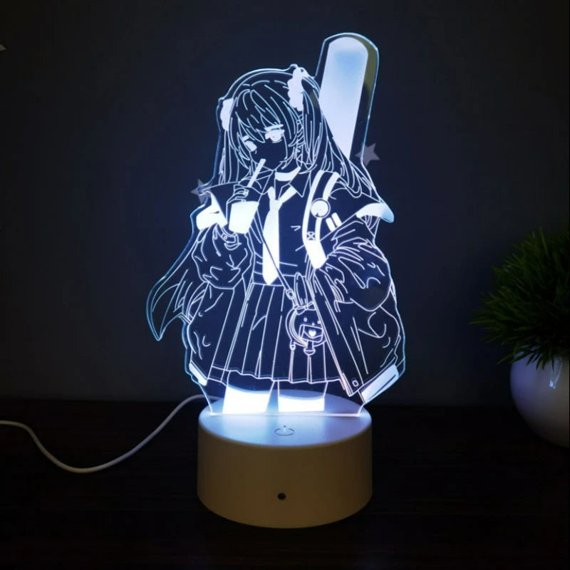 Luminária LED Luz Noturna Sala  Anime Hatsune Miku
