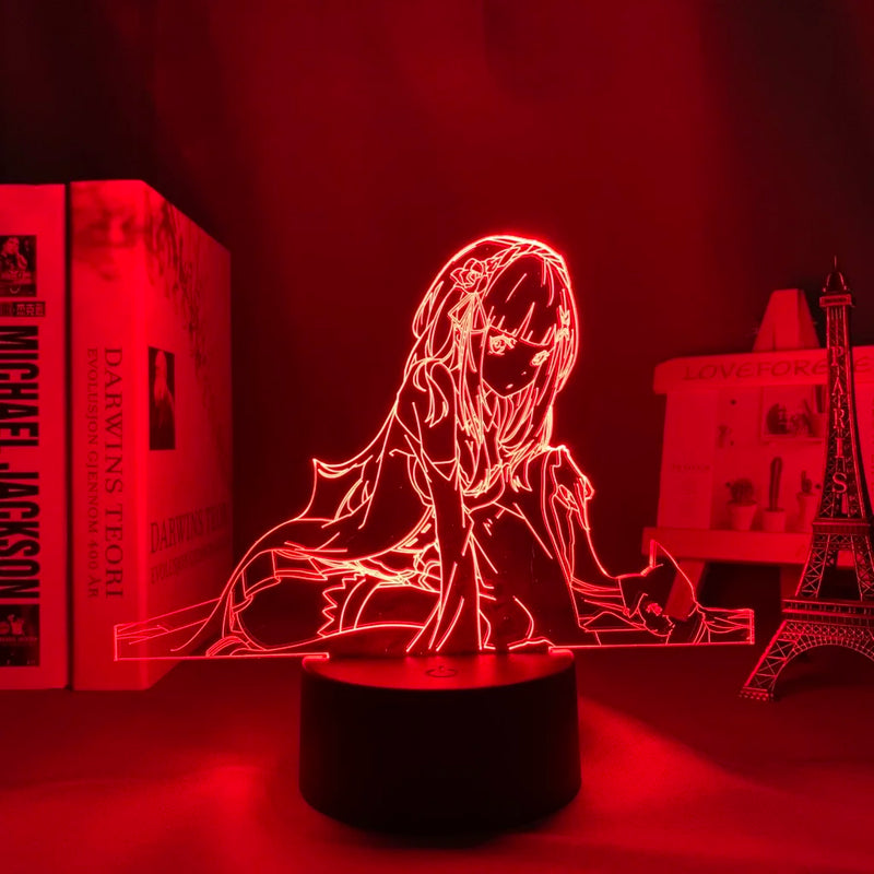 Lâmpada de anime Re Zero para decoração