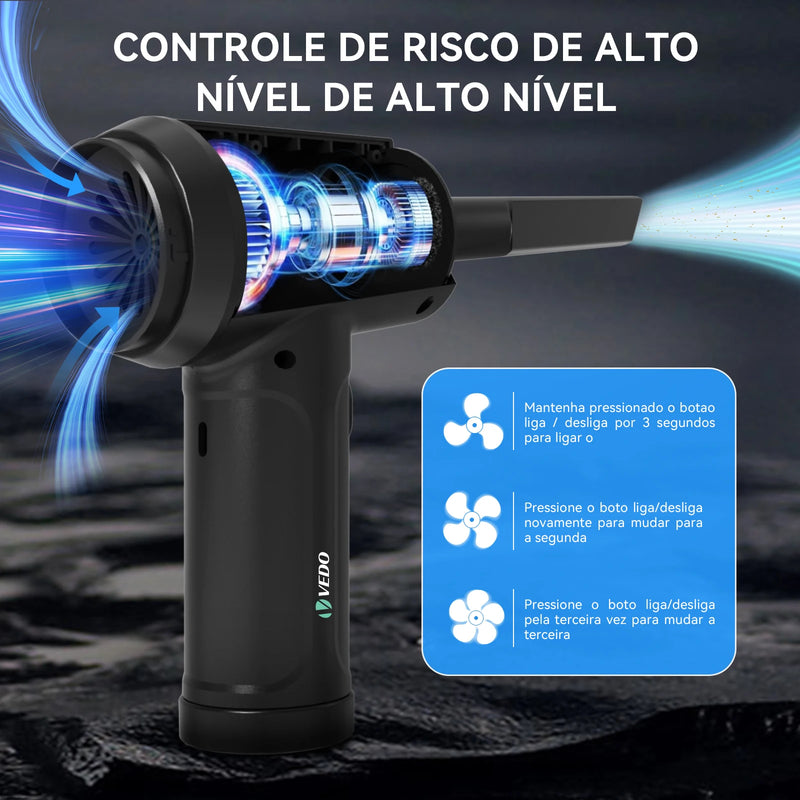 Aspirador De Pó sem fio portátil recarregável 2 em 1 55000 RPM