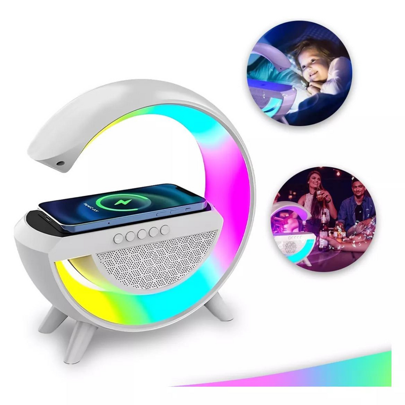 Luminária De Mesa G Speaker Smart Station Bluetooth C/ Som