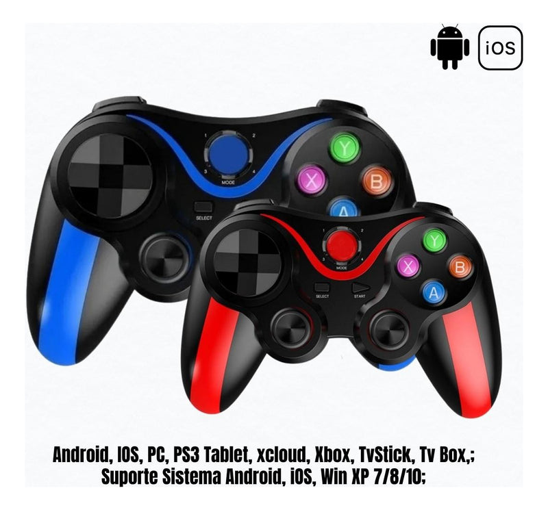 Controle Game Pad Joystick Jogos Bluetooth Celular Android
