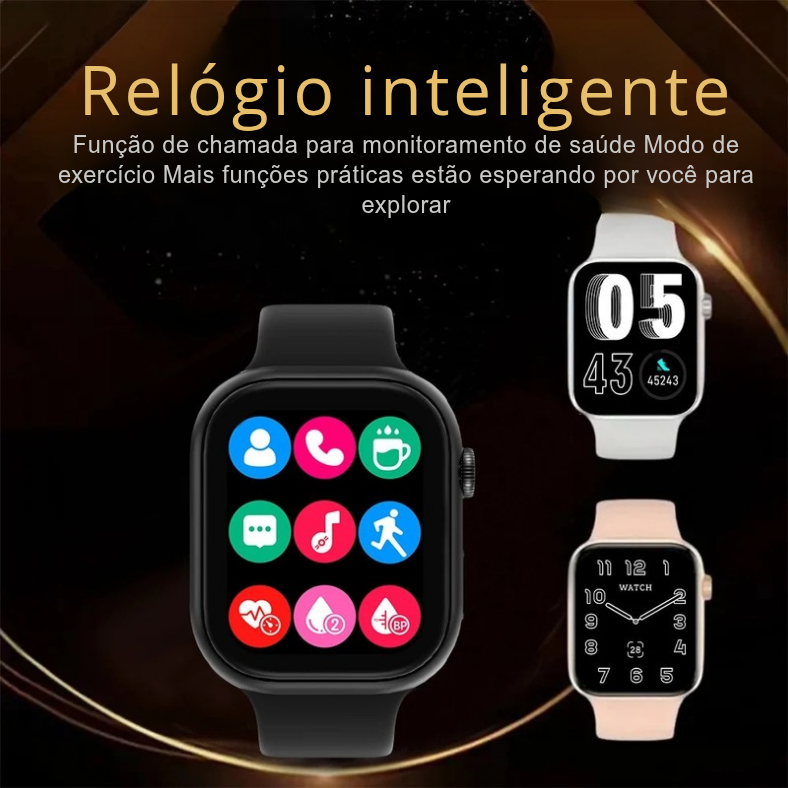 Novo relógio inteligente LAXASFIT com tela colorida