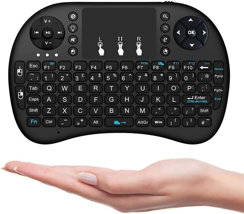 Mini Teclado Controle S/ Fio Touch Led Pc/note/gamer/tvsmart