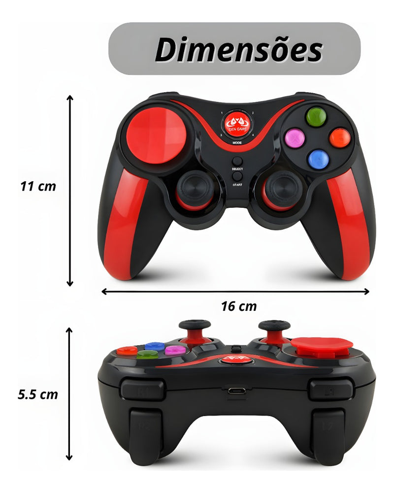 Controle Game Pad Joystick Jogos Bluetooth Celular Android
