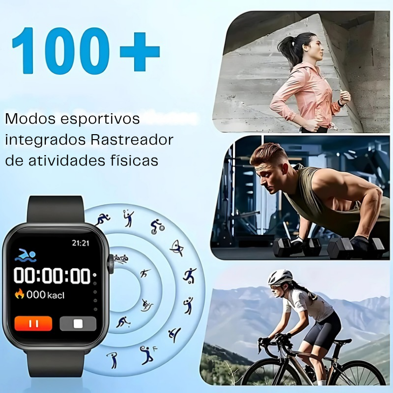 Novo relógio inteligente LAXASFIT com tela colorida