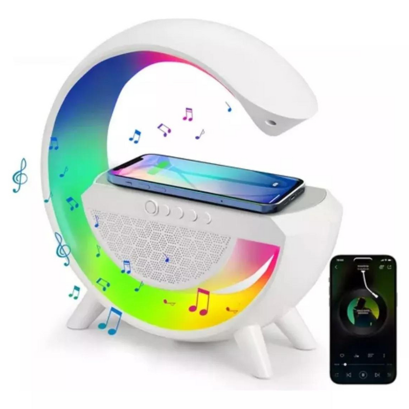 Luminária De Mesa G Speaker Smart Station Bluetooth C/ Som